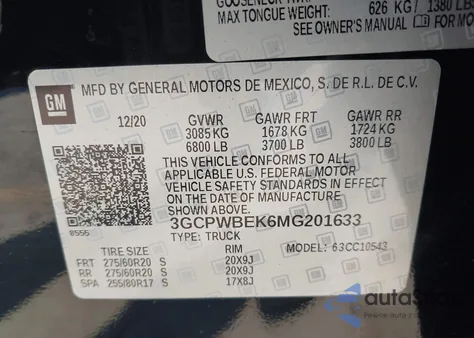 2021 Chevrolet Silverado 1500 2Wd Short Bed Custom из США, поврежденный, VIN 3GCPWBEK6MG201633